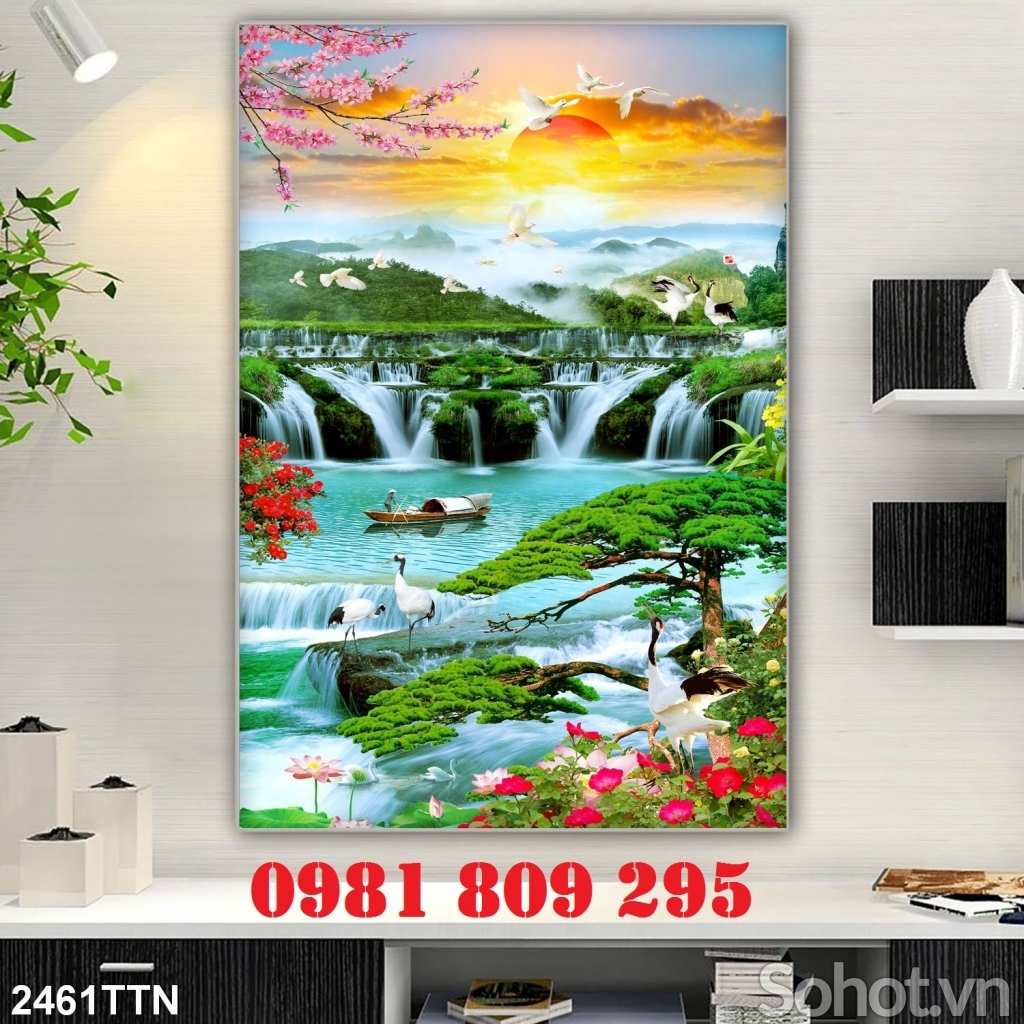 Gạch 3d thiên nhiên khổ đứng