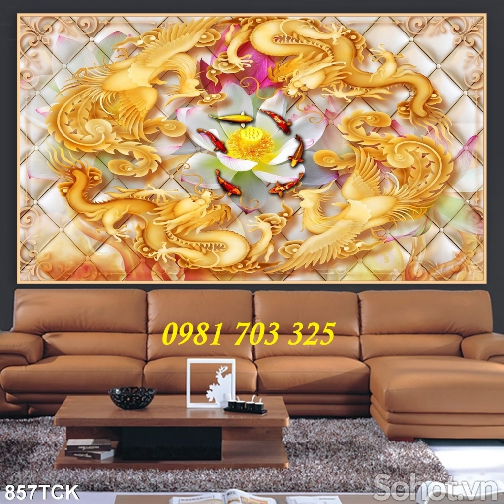 Tranh cá chép phong thủy 3d
