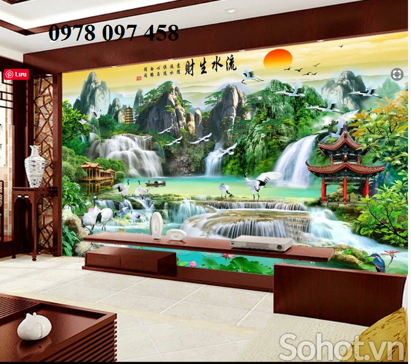 Tranh phong cảnh - tranh gạch 3D - Kon Tum - SoHot.vn