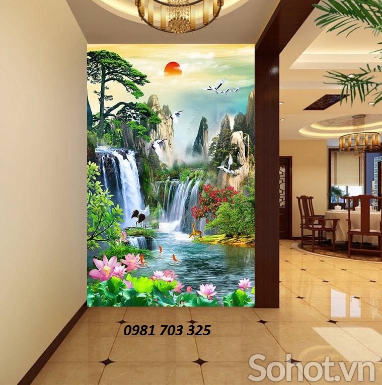 Tranh gạch men phong cảnh ốp tường