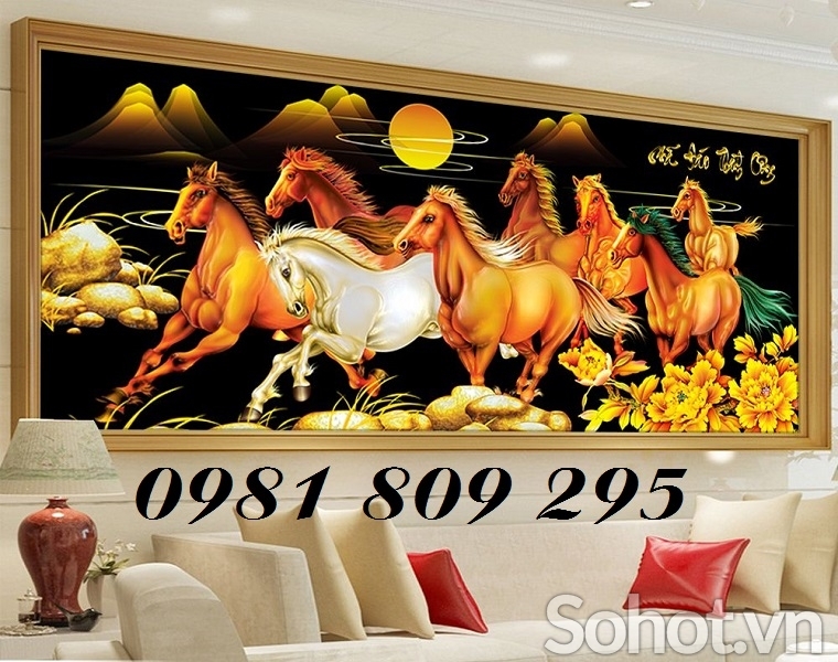 Tranh gạch men - mã đáo thành công - tranh gạch