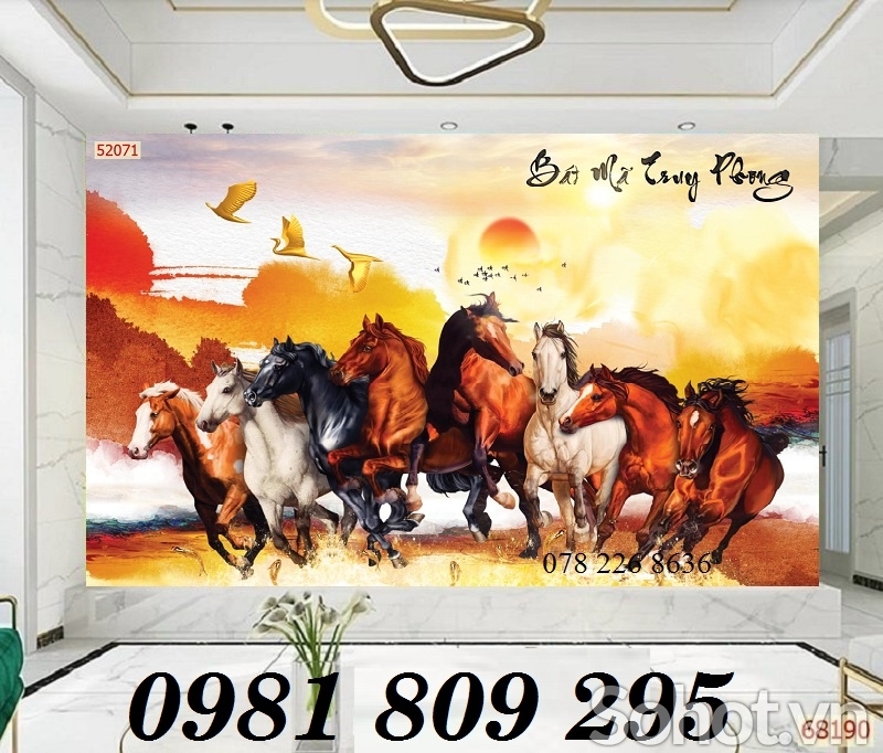 Tranh gạch - gạch tranh bát mã , nã đáo thành công HL0O87