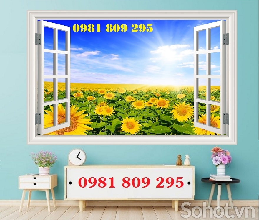 Tranh phong cảnh- gạch tranh 3D cảnh vườn hoa