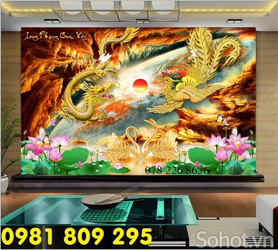 Tranh gạch rồng - gạch tranh ốp tường 3d