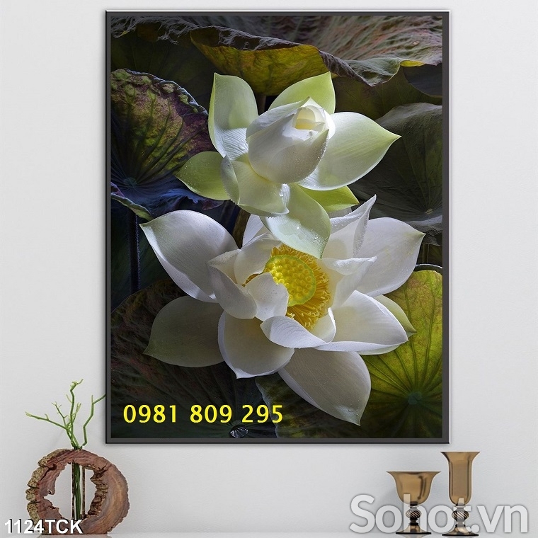 Gạch 3d hoa sen khổ dọc