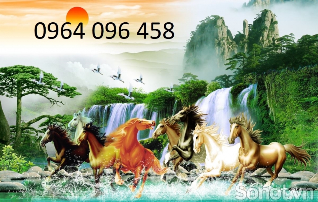 tranh ngựa 3d sứ ngọc
