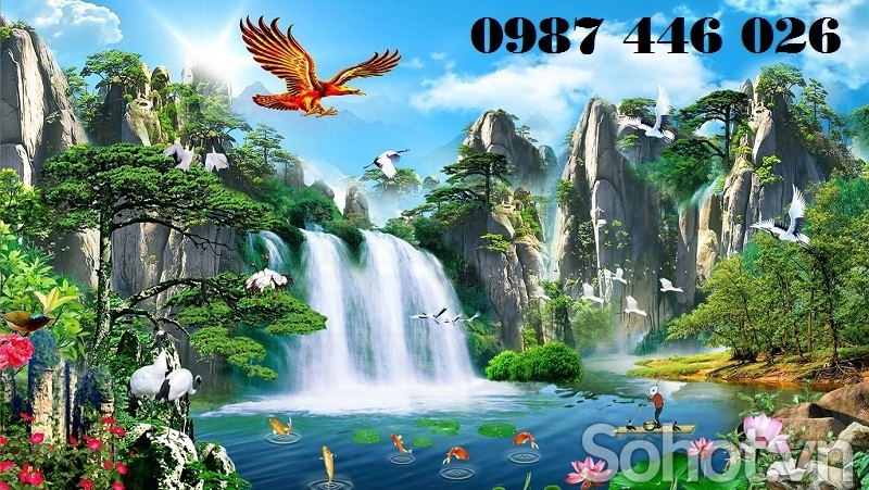 Tranh gạch men phong cảnh đẹp HP9722