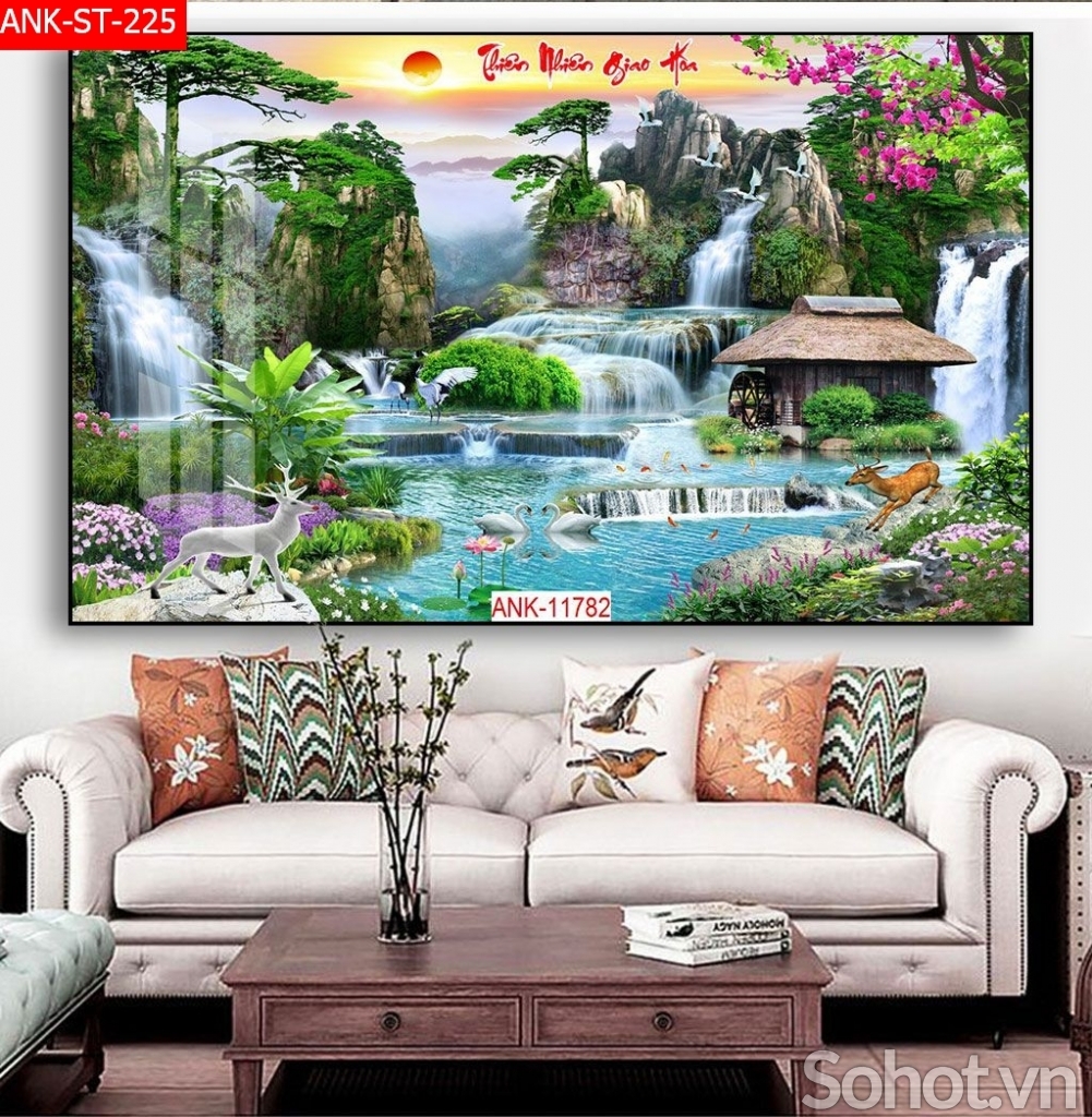 Tranh gạch 3d phong cảnh đồng quê - FCX2