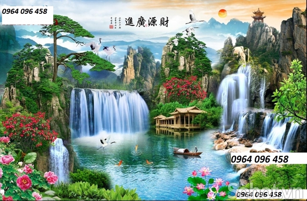 Tranh 3d phong cảnh - tranh gạch 3d phong cảnh -988H