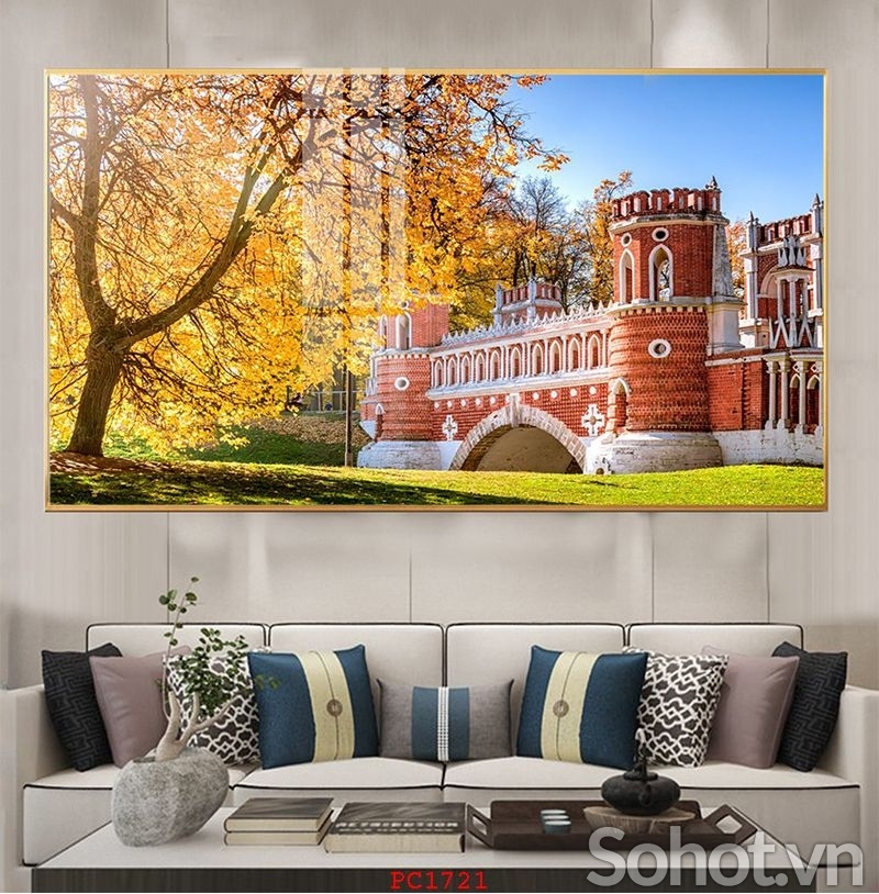 Tranh gạch 3D phong cảnh mùa thu