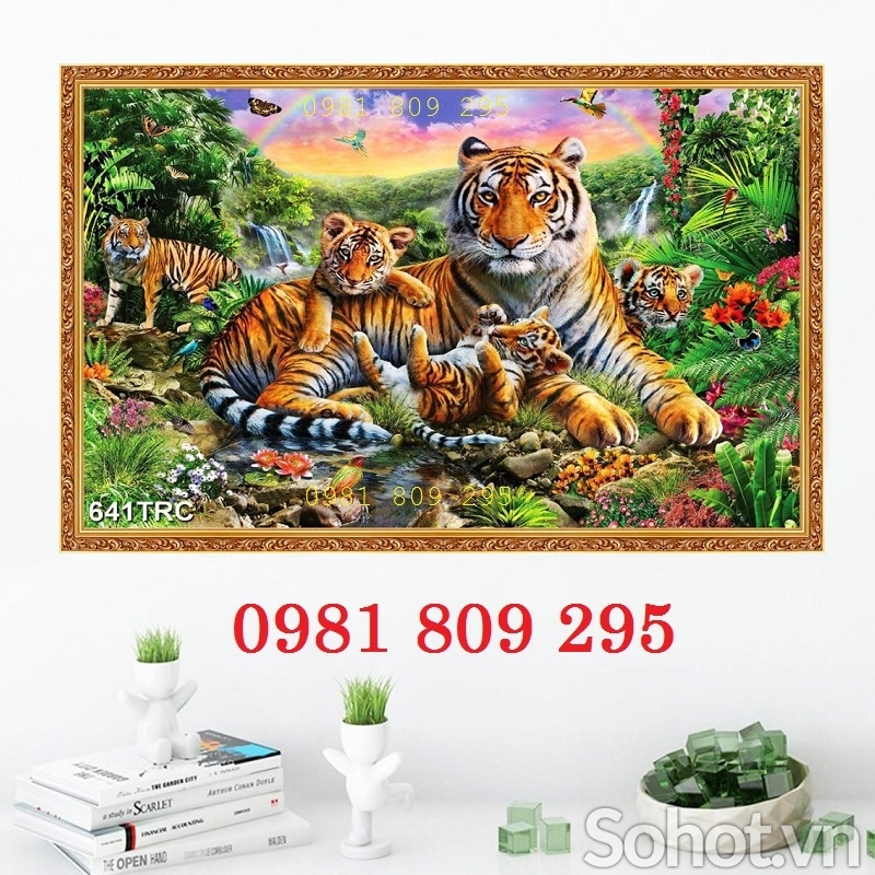 Tranh gạch con hổ phong thủy HP56