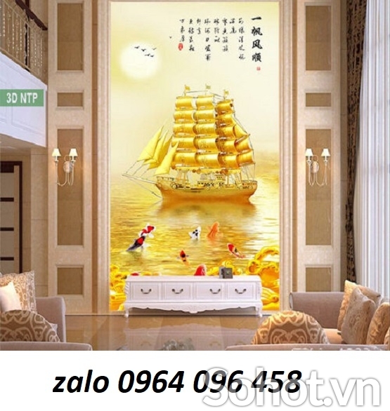 Gạch tranh 3d thuận buồm xuôi gió - LCHNB4