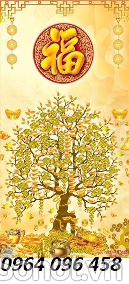 Tranh gạch cây kim tiền 3d - 6777C