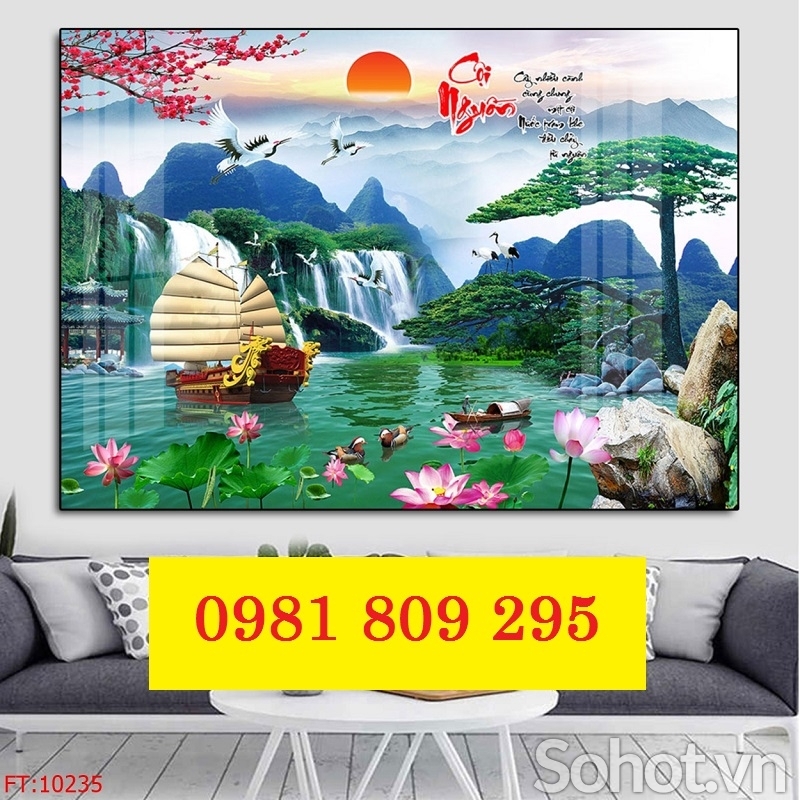 Gạch trang trí sơn thủy 3d HP5656