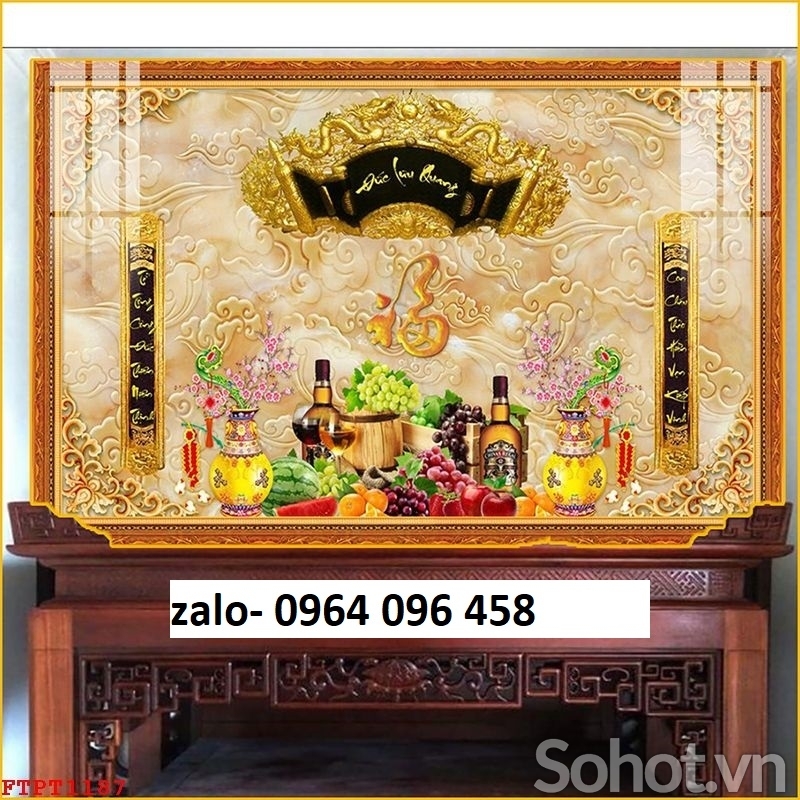 Tranh gạch 3d phòng thờ - gạch tranh 3d phòng thờ - XSX42