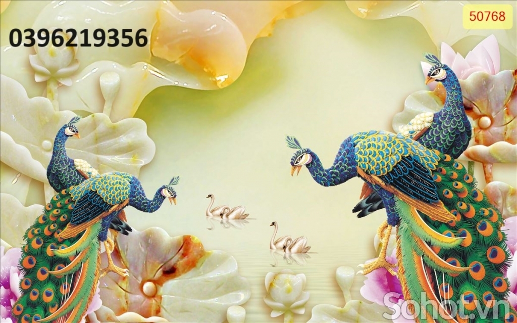 Tranh gạch hình công phượng đẹp