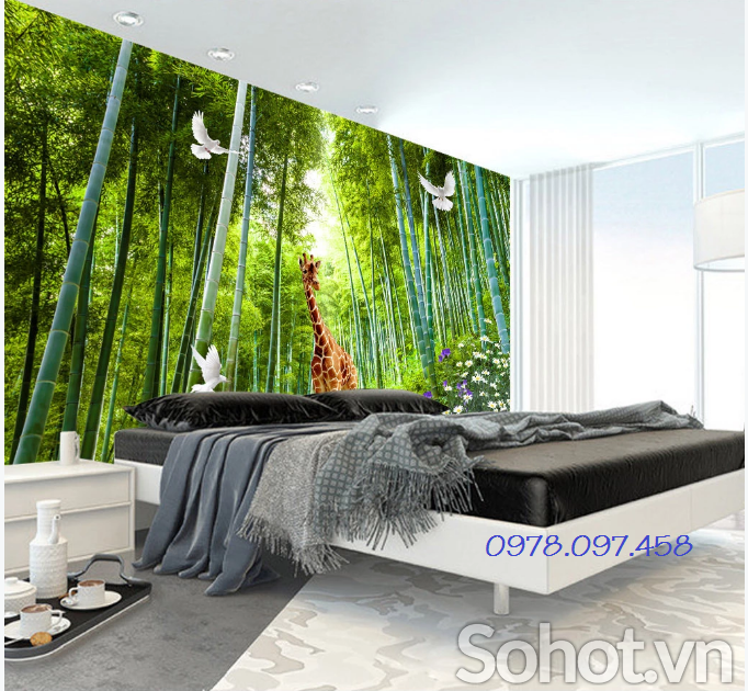 Gạch tranh 3D ốp phòng ngủ