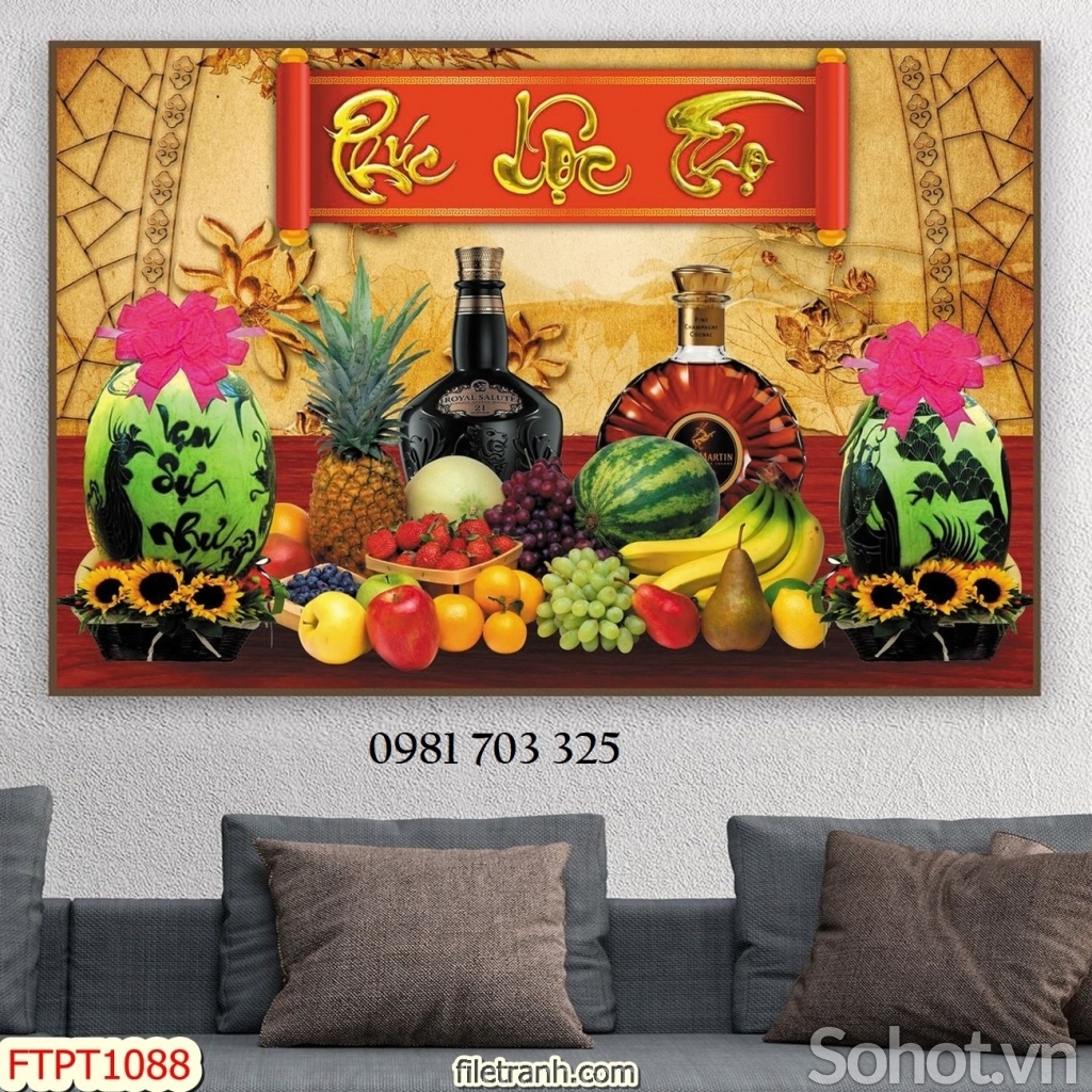 tranh gạch 3d phòng thờ