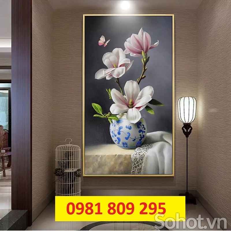 Tranh gạch bình hoa 3d HDSG9898