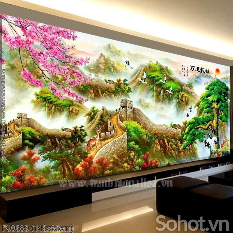 Tranh gạch 3d vạn lý trường thành - XNB93