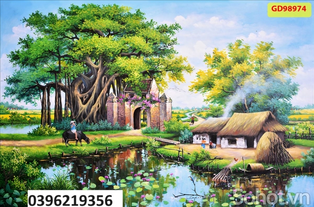 Tranh hình đồng quê đẹp 3D