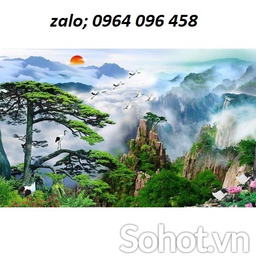 Tranh gạch 3d mây núi - KF44