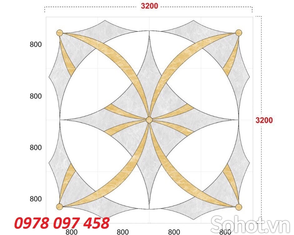 Sàn gạch men - thảm 3d cắt CNC