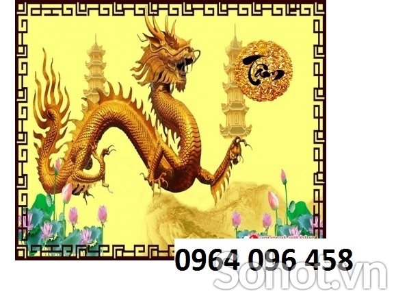 Tranh gạch rồng phượng 3d - tranh gạch 3d rồng phượng - XCVCB74