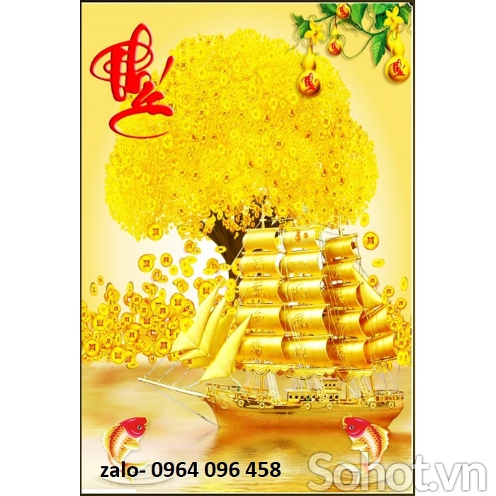 Tranh gạch 3d cây kim tiền - DX432