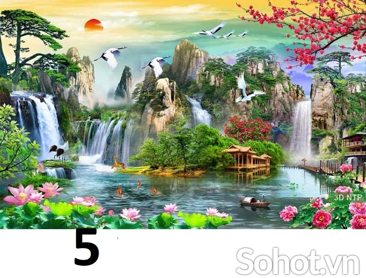 Tranh gạch men 3d phong cảnh thiên nhiên - AMC33