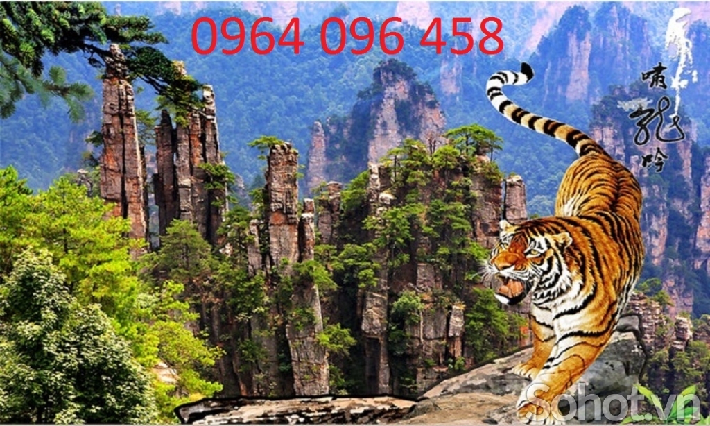 Tranh gạch 3d con hổ - QODX44