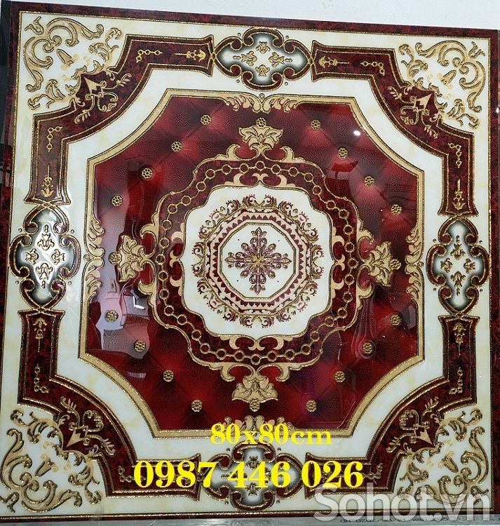 Gạch cầu thang chiếu nghỉ 80x80cm HP282