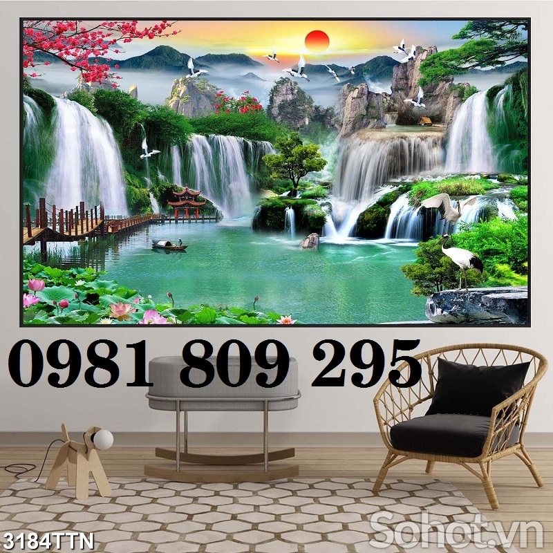 Tranh gạch 3d phong cảnh ngang