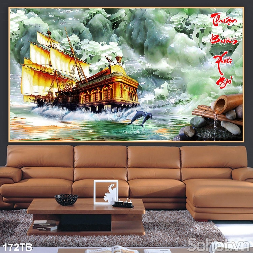 Gạch tranh- Tranh thuận buồm xuôi gió