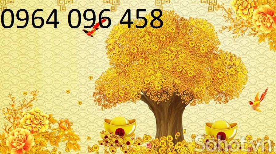 Tranh gạch ốp tường 3d cây kim tiền - SXC32