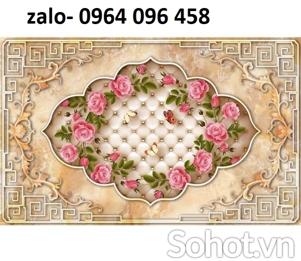 Gạch lát sàn 3d phòng khách - XBVN09