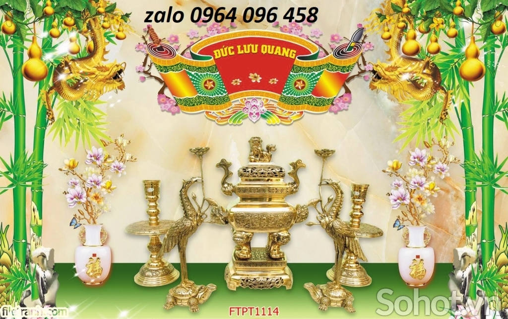 Tranh gạch 3d phòng thờ - TMC44