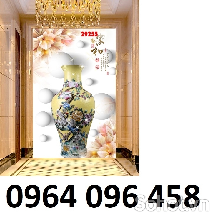 tranh gạch men dán tường phong thủy - VV65