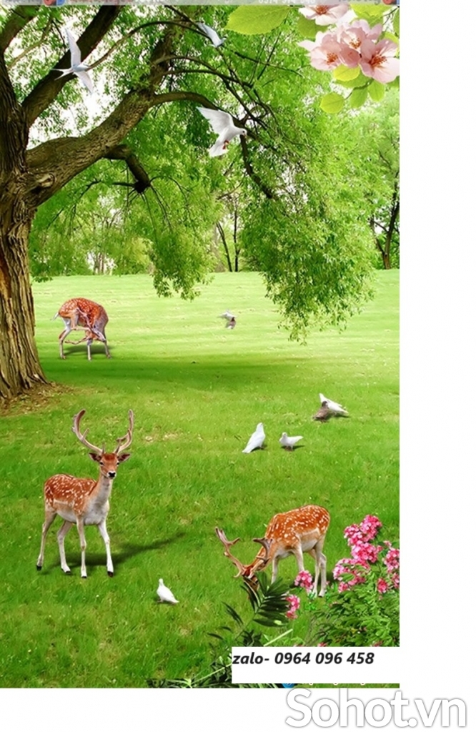 Tranh gạch 3d phong cảnh khổ đứng - ALK64