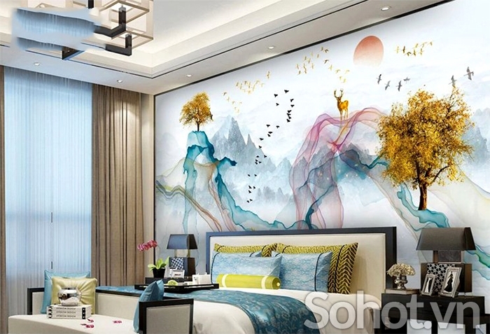 Tranh phòng ngủ- tranh gạch 3D