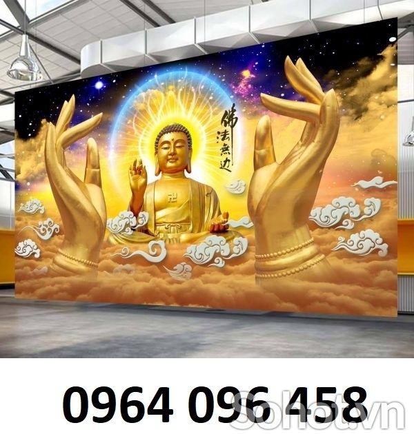 Tranh phật phòng thờ - tranh gạch 3d phòng thờ - 098CN