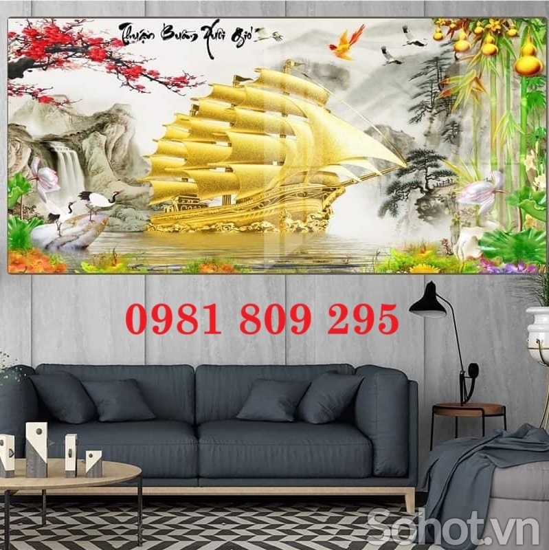 Tranh gạch , gạch 3d phòng khách HN229