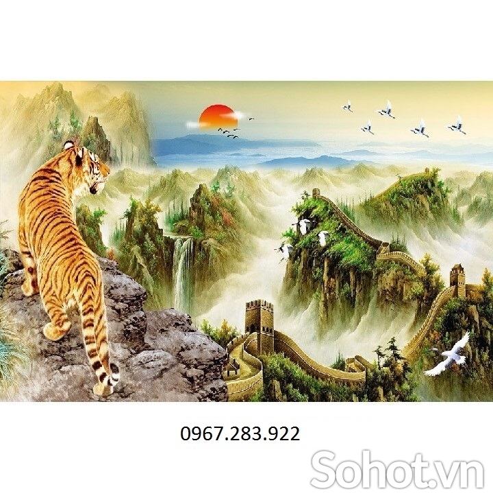 Tranh 3D- Tranh gạch hổ rừng