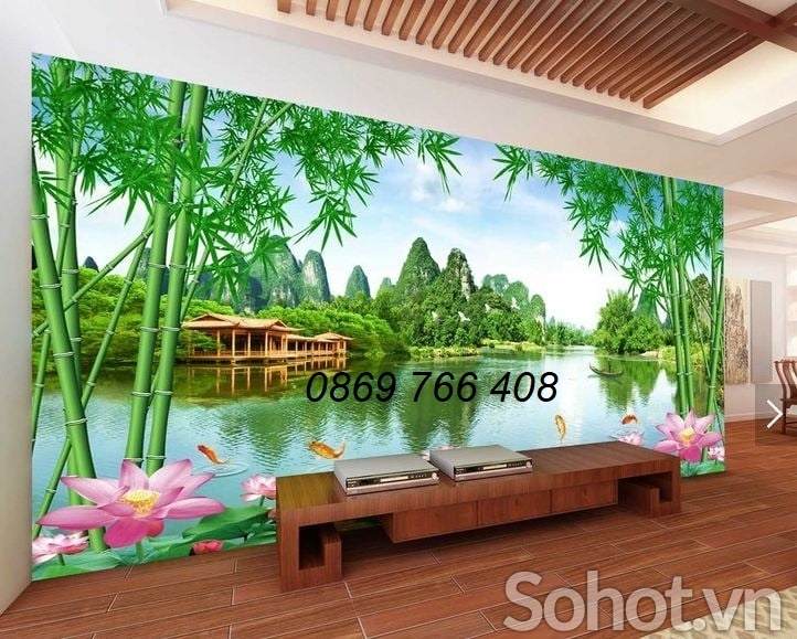 Tranh 3d phong cảnh sơn thủy treo tường