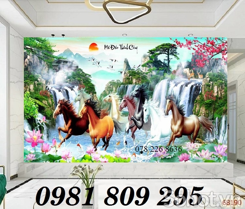 Gạch tranh ốp tường - tranh gạch ngựa