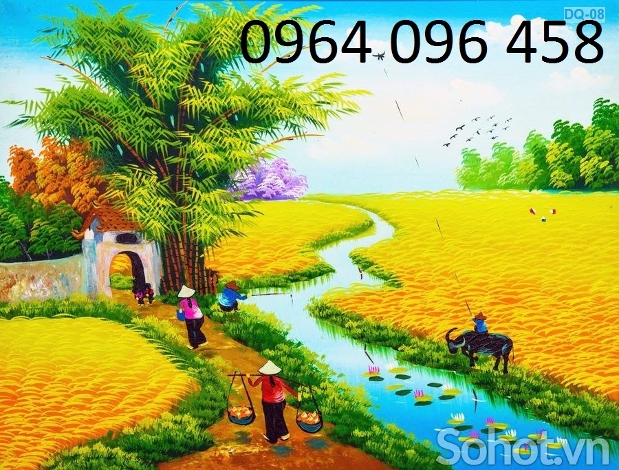 Gạch tranh phong cảnh đồng quê 3d - NCVB93