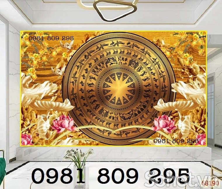 Tranh hoa sen 3d- gạch tranh HP0745