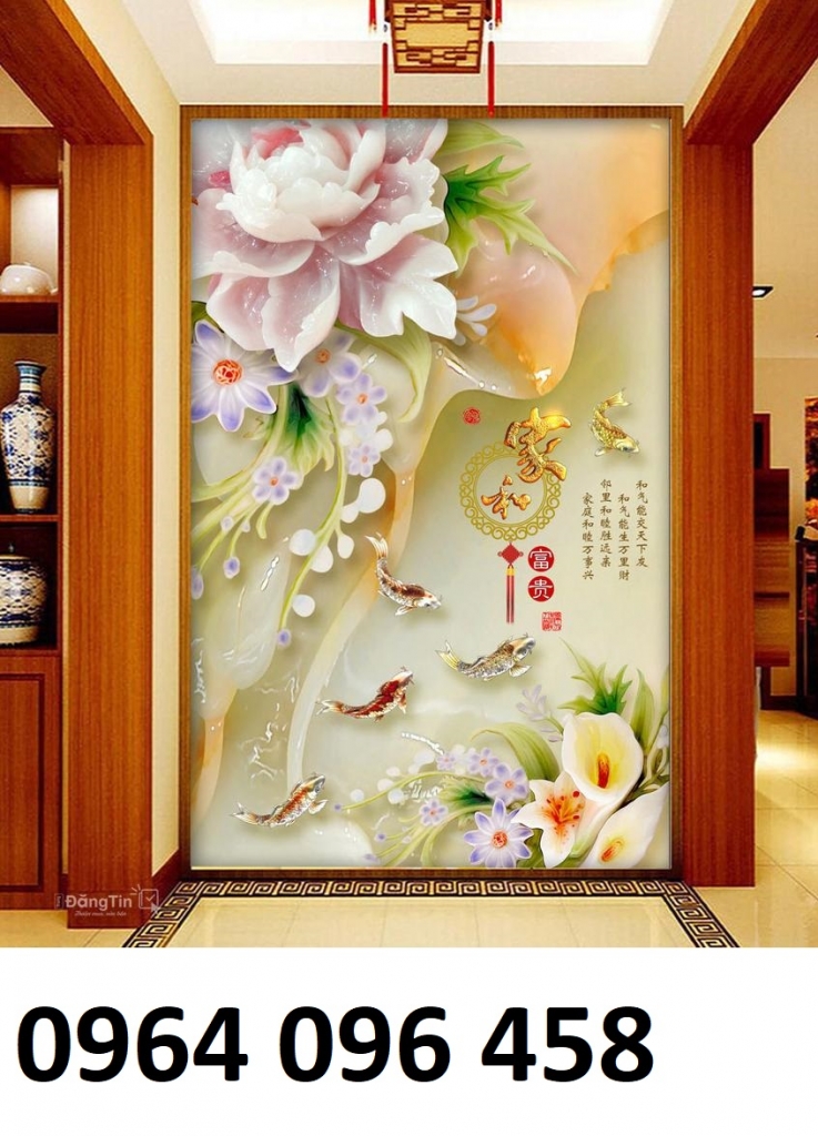 Tranh gạch 3d hoa ngọc - 032XC