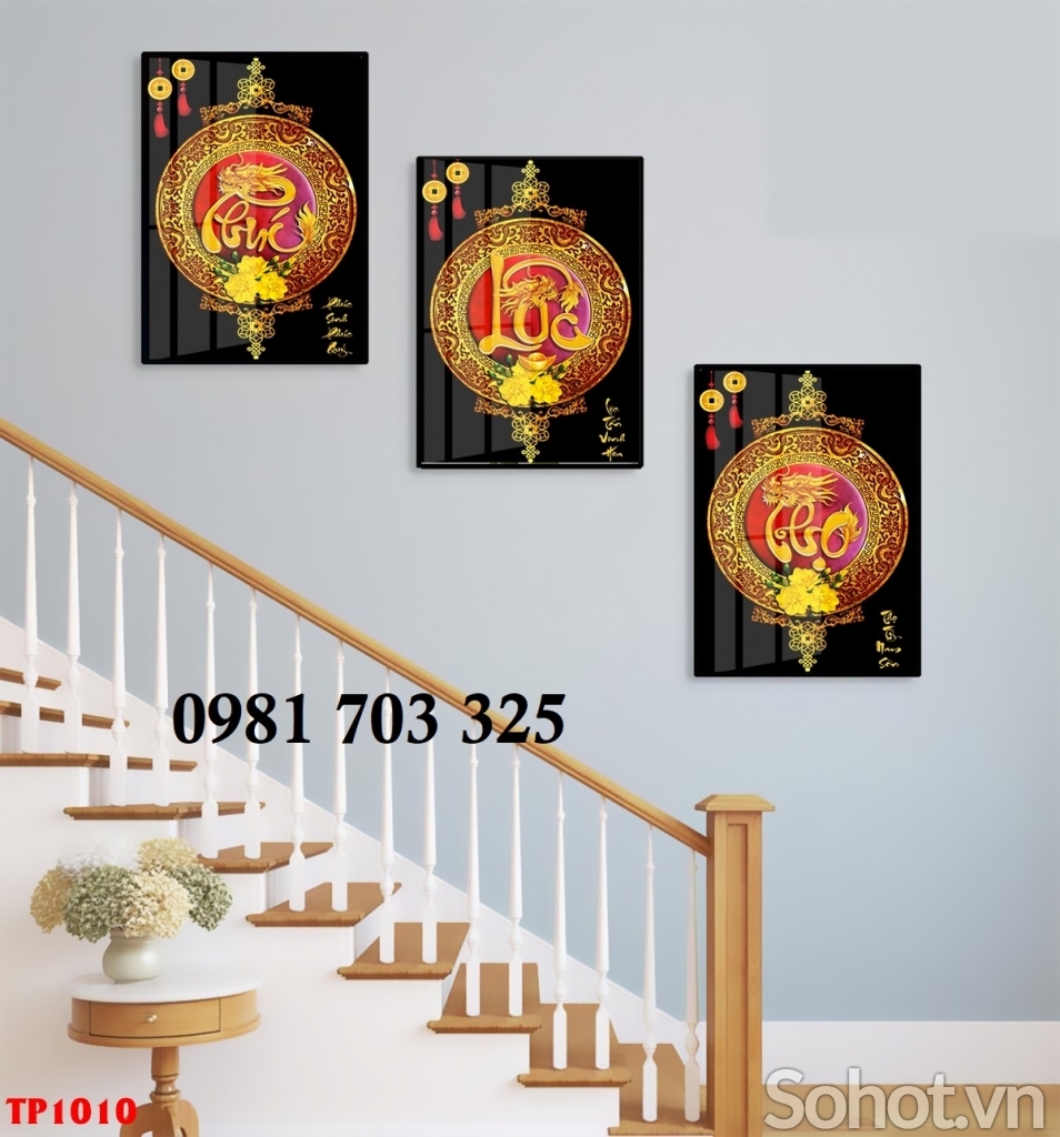 Tranh gạch phúc lộc thọ