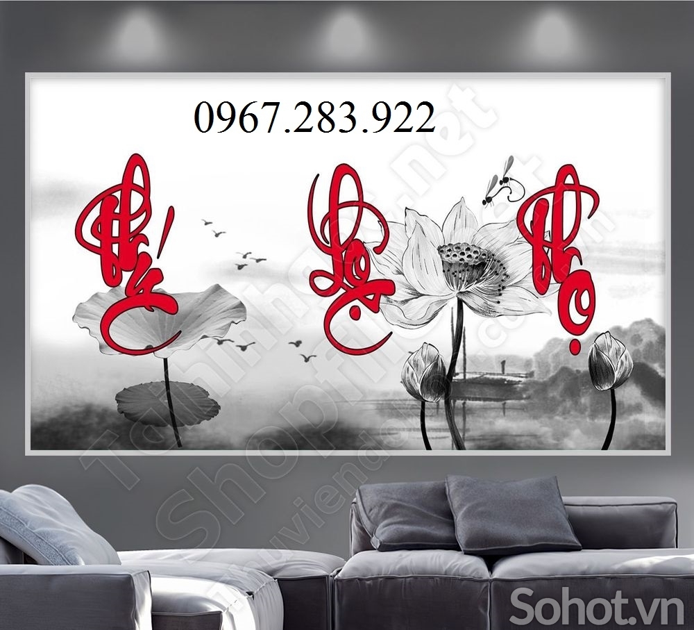 Gạch tranh- Tranh phong thuỷ Phúc Lộc Thọ